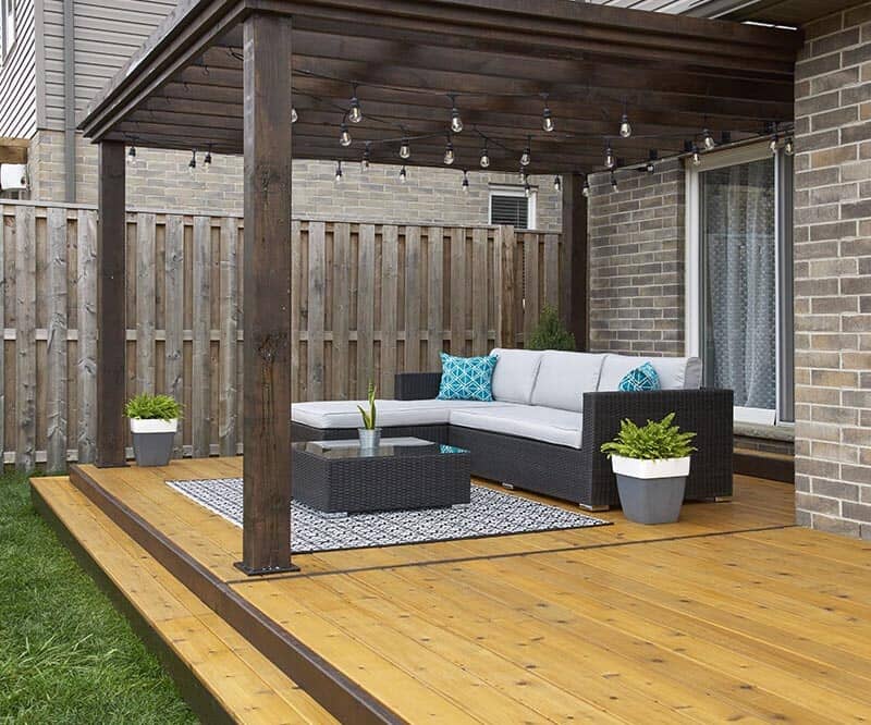 Backyard Deck with Pergola