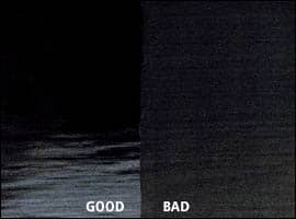 poor gloss retention