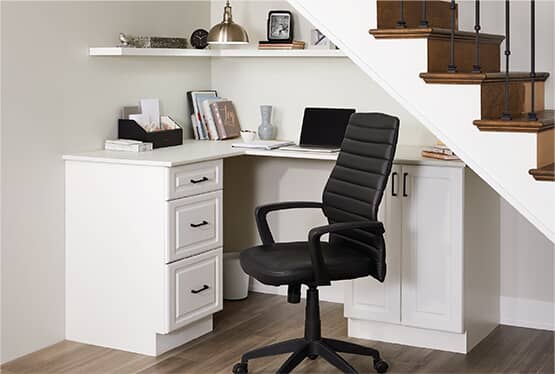 Under the stairs office nook
