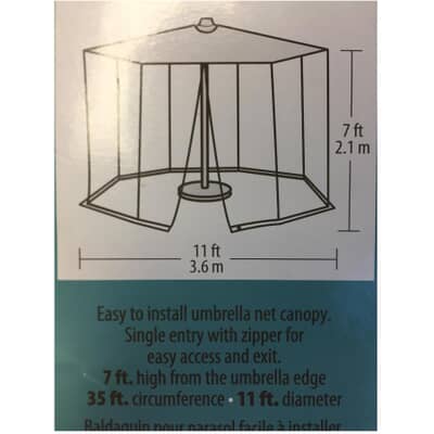 Outdoor Decor White Permethrin Coated Mosquito Net For Umbrella Home Hardware