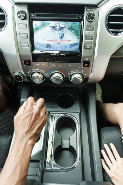 front console back up camera