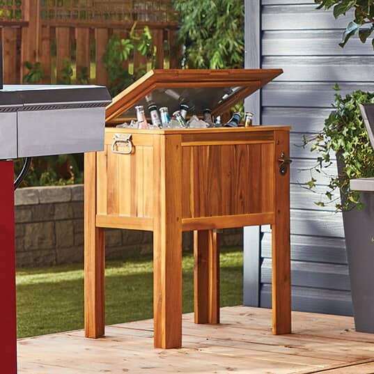 Outdoor best sale wooden cooler