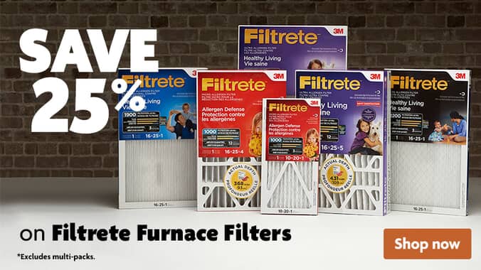 Save 25% on Filtrete Furnace Filters