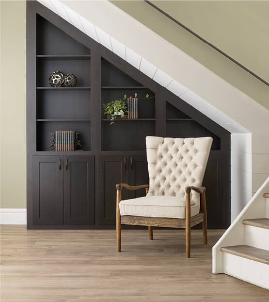 Under the stairs