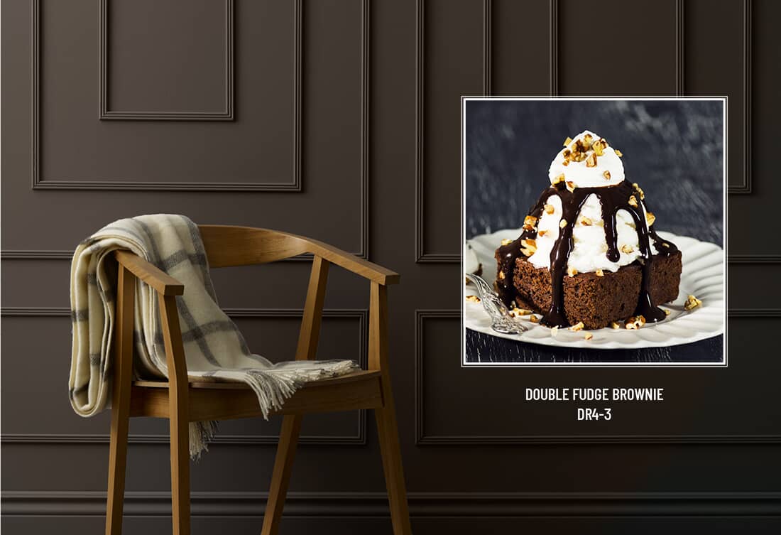 Double fudge brownie paint colour