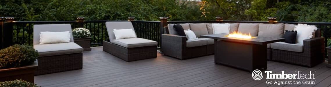 Timberteck deck with patio set
