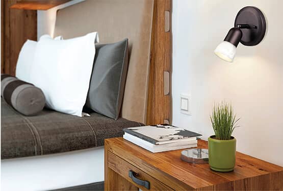 Bedroom and light