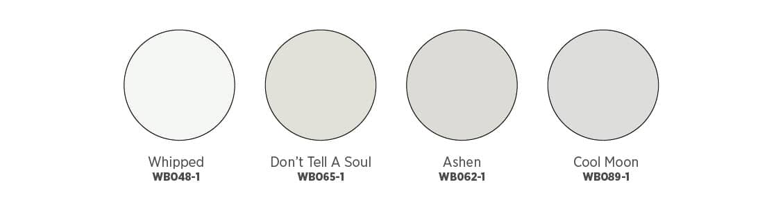 Neutral white colours