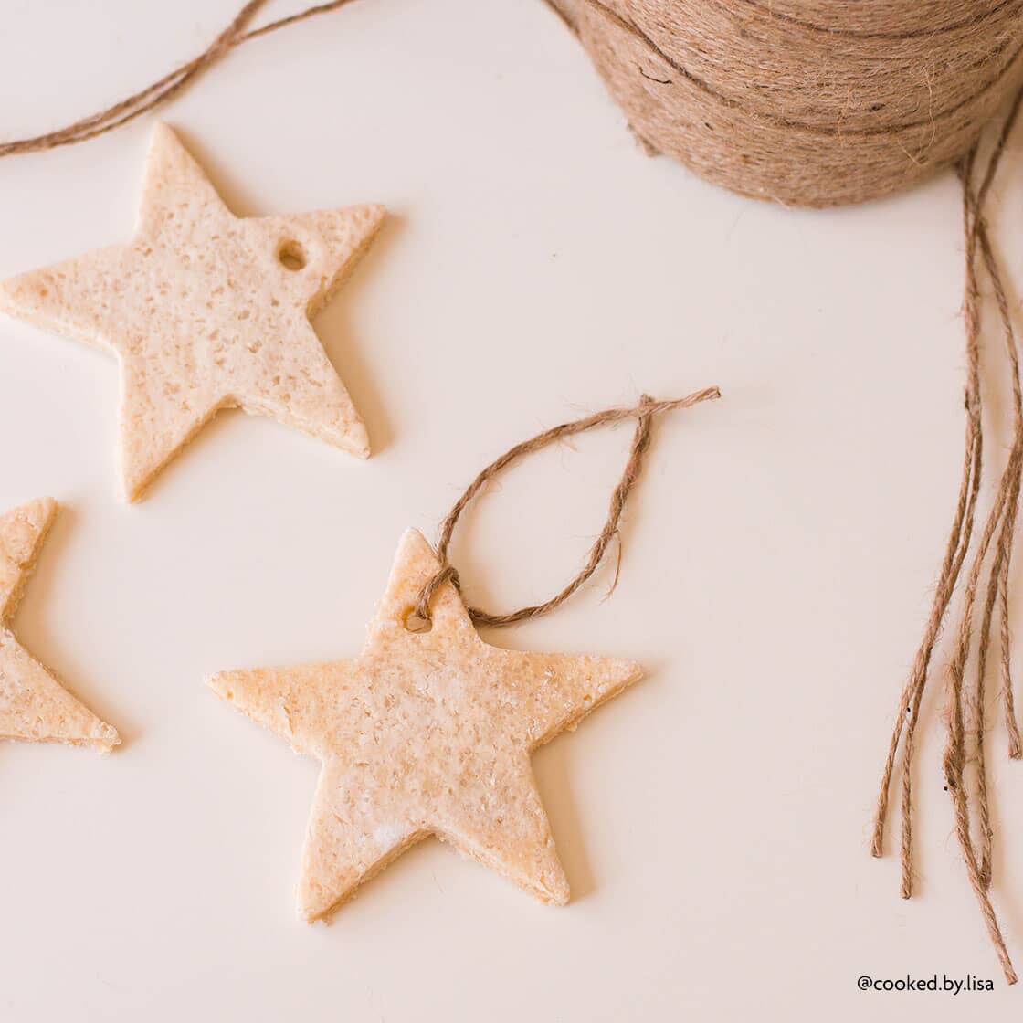 salt dough with twine