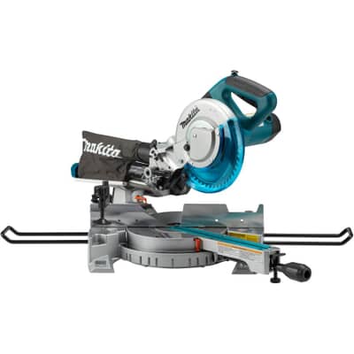 Scie A Onglets Combinee Coulissante De 8 5 Po Avec Moteur De 10 5 A Laser Et Eclairage Del Makita Home Hardware