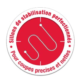 Sillons de stabilisation au laser