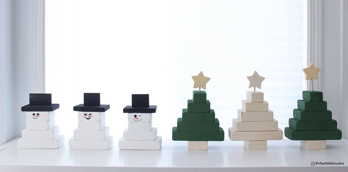 Bonhommes de neige et arbres de Noël à faire soi-même