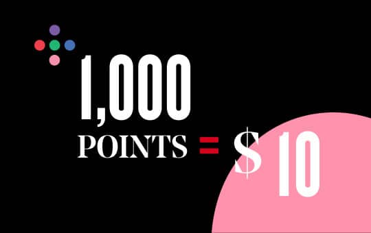 Get $10 off when you redeem 1,0000 Scene+ points in-store or online.