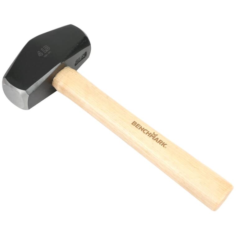 4lb Black Club Hammer, with Hickory Handle