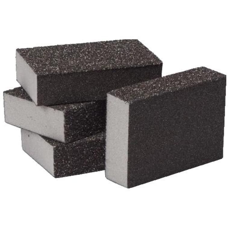 Medium & Coarse Grit Sanding Sponges - 2-3/4" x 4", 4 Pack