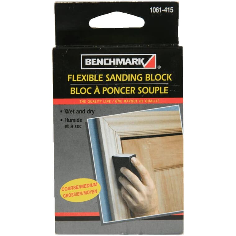 Coarse & Medium Grit Flexible Sanding Block - 2-3/4" x 4"