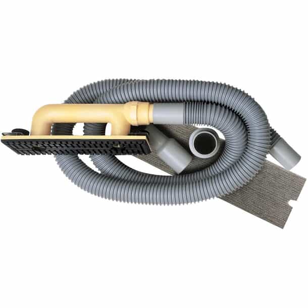 Ponceuse Manuelle Avec Aspiration - 5 Papiers Abrasifs Inclus (P80 à P320) - Pour Plâtre, Bois, Cloison Sèche, Métal