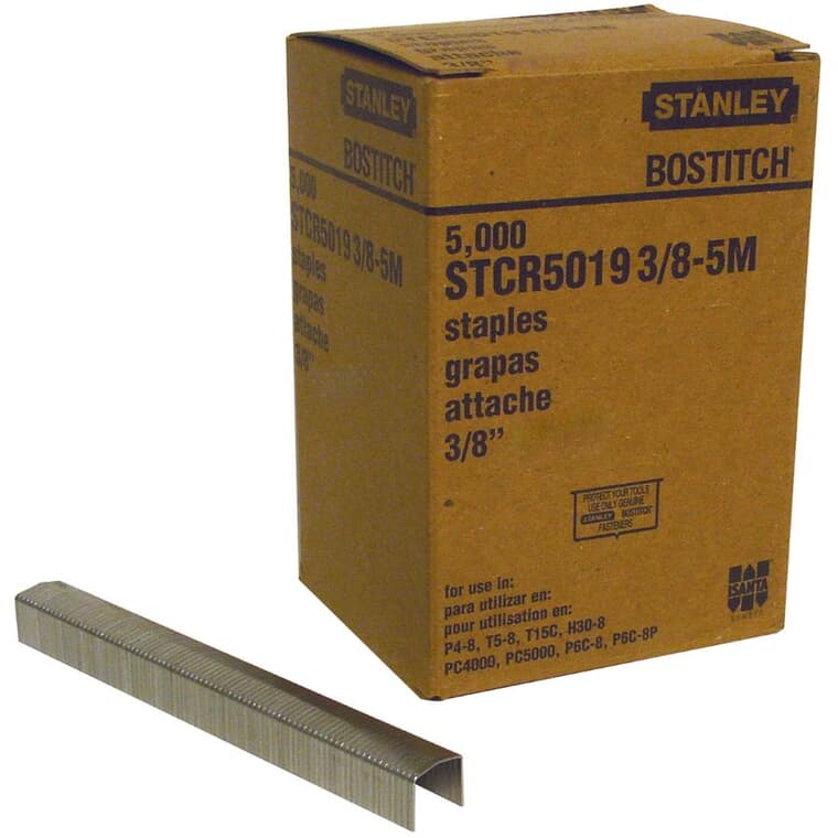 3/8" Staples, for STCR5019 Stapler - 5000 Pack