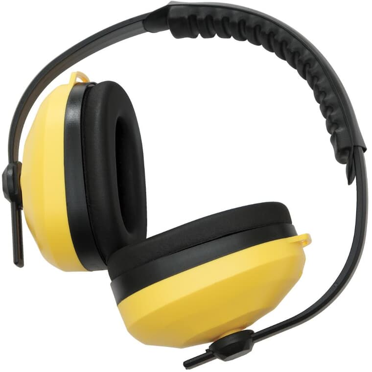 NRR26 Earmuffs - with Contoured Headband & Foam Head Pads, Yellow
