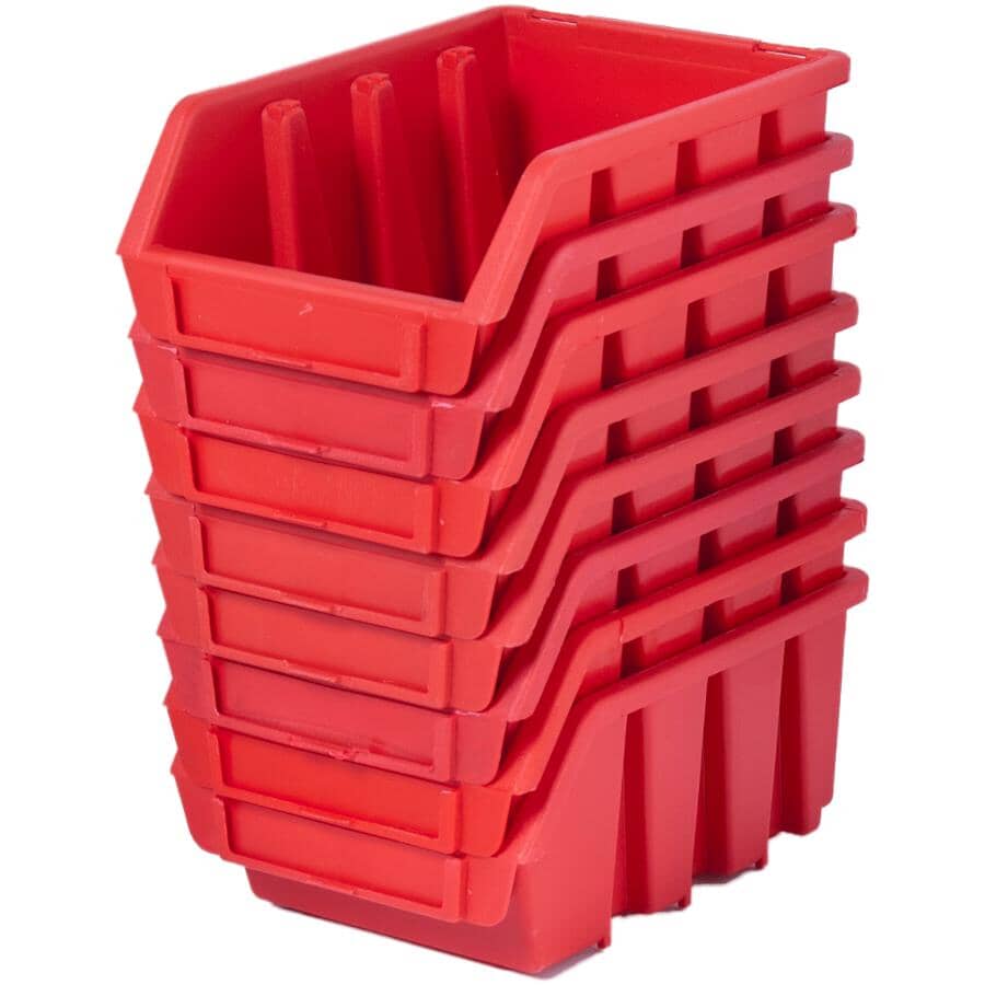 BENCHMARK Medium Red Plastic Storage Bin | Home Hardware