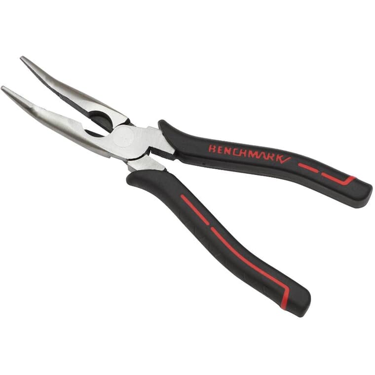 8" High Leverage Bent Nose Pliers