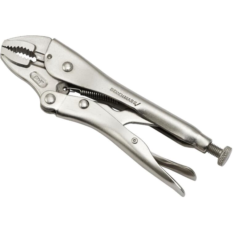 7" Locking Curved Jaw Pliers, with Wire Cutter