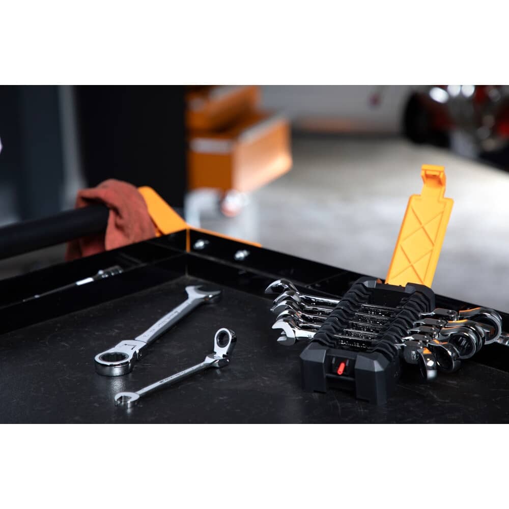 GEARWRENCH Ratcheting Combination Metric Wrench Set with Flex Head ...