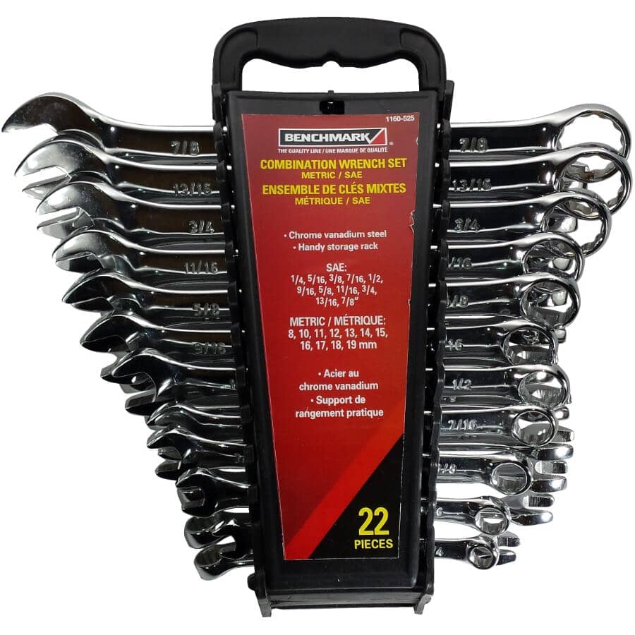 1/4″ to 3... 22-piece SAE & Metric DURATECH Ratcheting Combination Wrench Set 