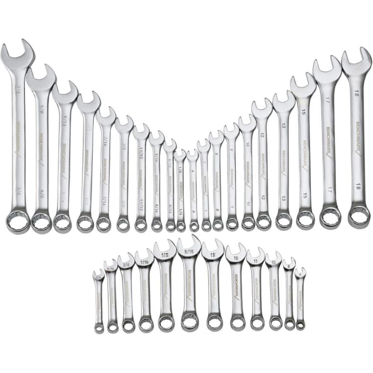 32 Piece Metric and Imperial Wrench Set