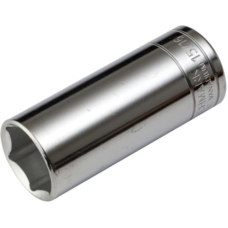 15/16" 6 Point Deep Socket, for 1/2" Drive