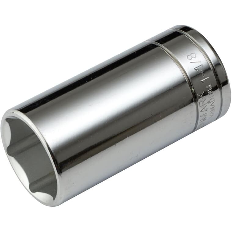 1-1/8" 6 Point Deep Socket, for 1/2" Drive