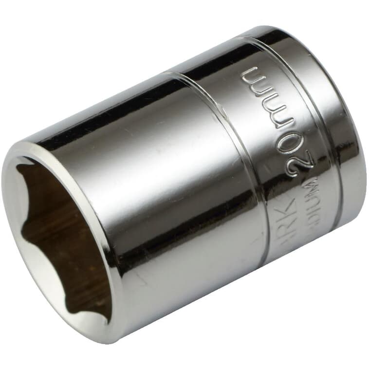 20mm 6 Point Socket, for 1/2" Drive