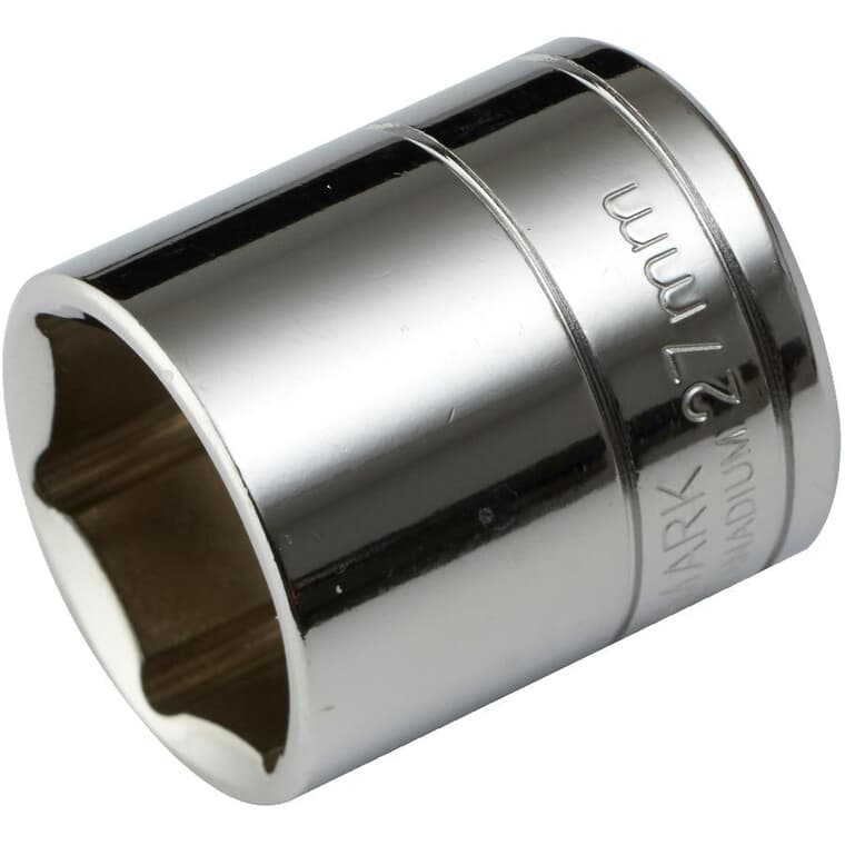 27mm 6 Point Socket, for 1/2" Drive