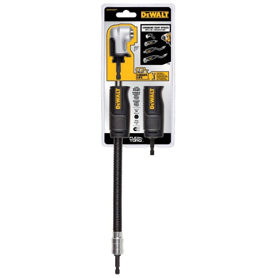 DEWALT FlexTorq Modular Right Angle Drill Driver 4-in-1 Attachment ...