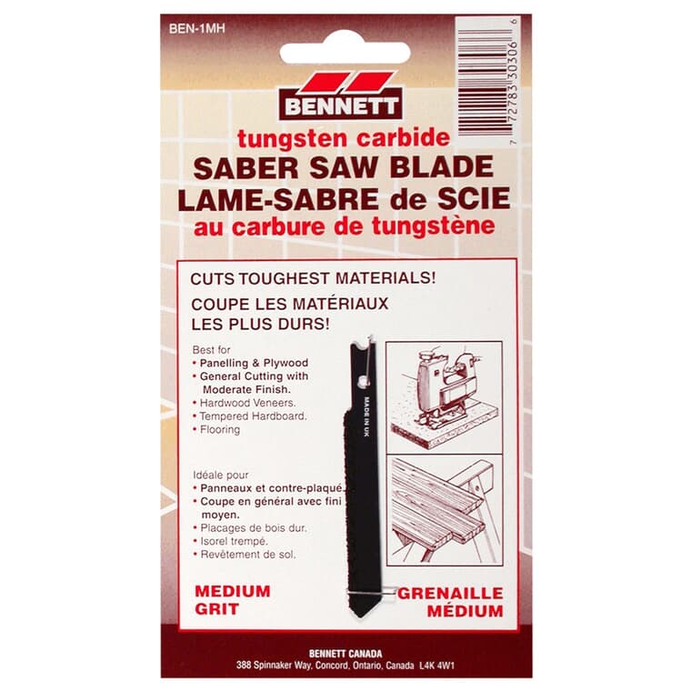 Medium Grit Carbide U-Shank Jigsaw Blade, for Plywood Cutting