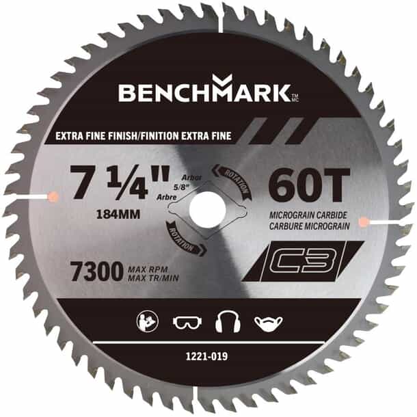KEENTECH 7-1/4" 60T Circular Saw Blade 3-Pack – Tungsten Carbide Tipped, ATAF Grind, 0.063" Thin Kerf, 5/8" Arbor With Diamond Knockout