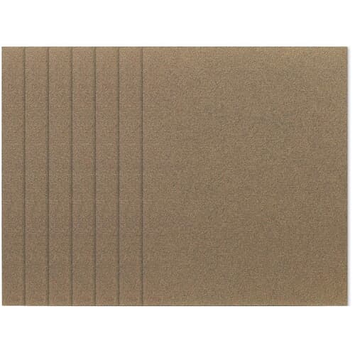 Feuille de papier abrasif - 1/4″ - 220 grains - Paquet de 6