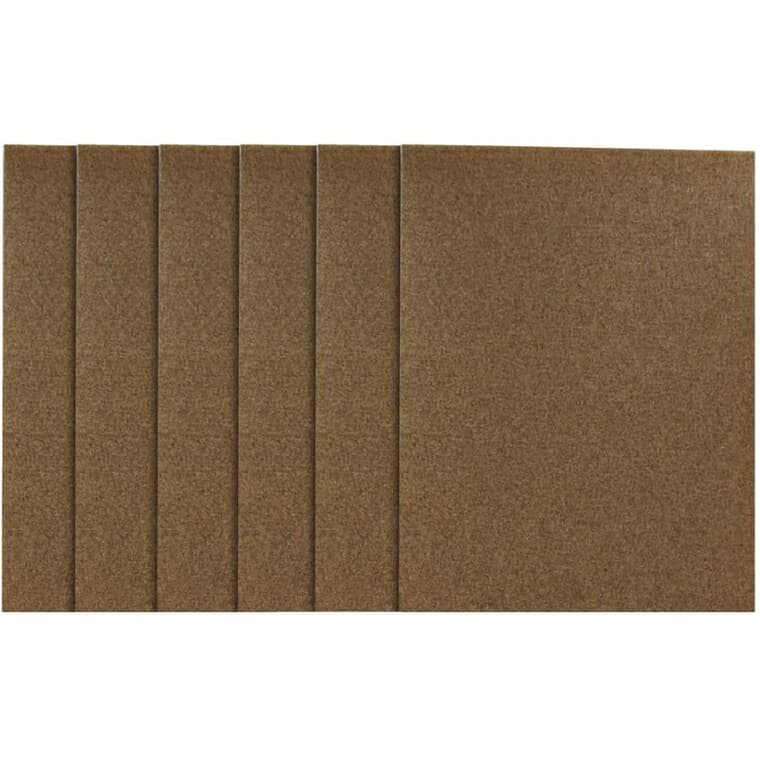 6 Pack 150 Grit 1/4 Sheet Aluminum Oxide Sandpaper