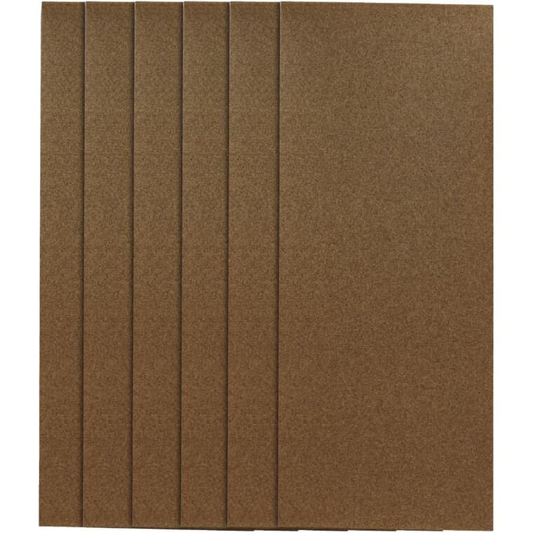 6 Pack 1/3 Sheet 150 Grit Aluminum Oxide Sandpaper