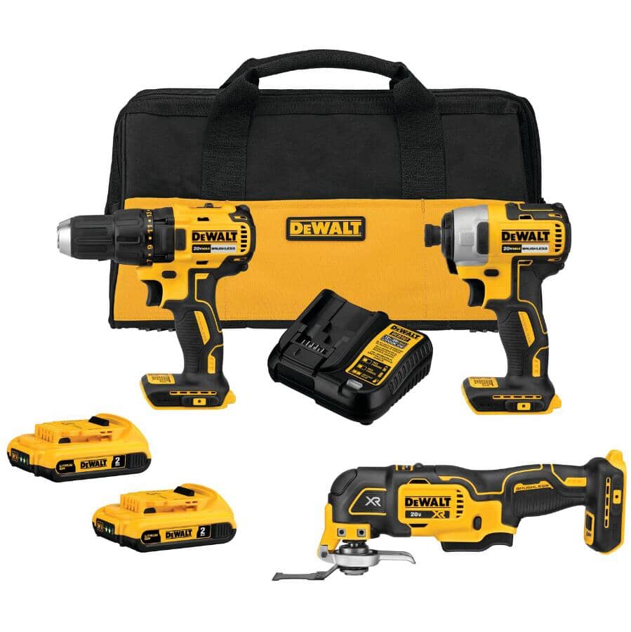 DEWALT 3 Tools 20 Max Volt Lithium-ion Cordless Combo Kit | Home Hardware