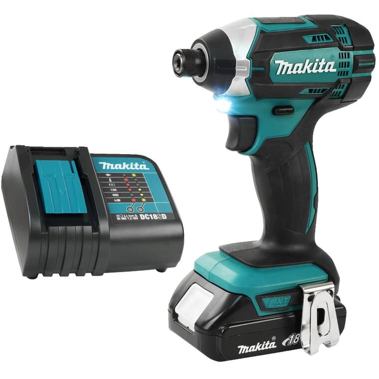 18V 1/4" Lithium-ion Cordless Impact Driver Kit - with Battery & Charger