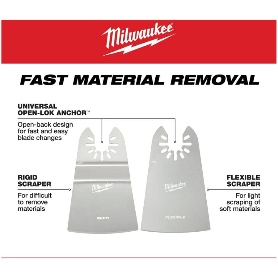 MILWAUKEE Oscillating Flexible & Rigid Scraper Blades | Home Hardware
