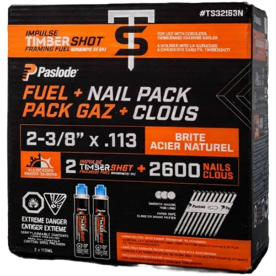 PASLODE Impulse TimberShot Framing Fuel+Nail Combo Pack | Home