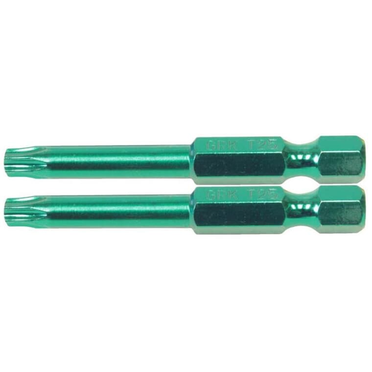 2" T25 Green Torx Bits - 2 Pack