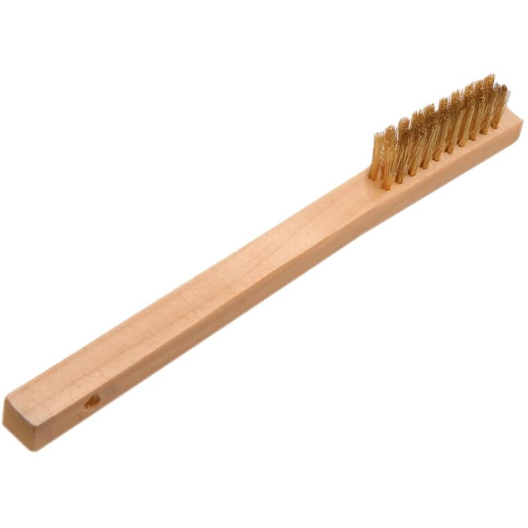 Mini Brass Wire Brush - with Handle