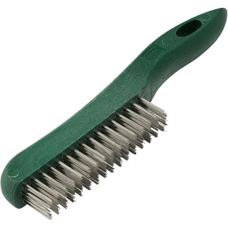 Stainless Steel Wire Brush - 10", with Shoe Handle