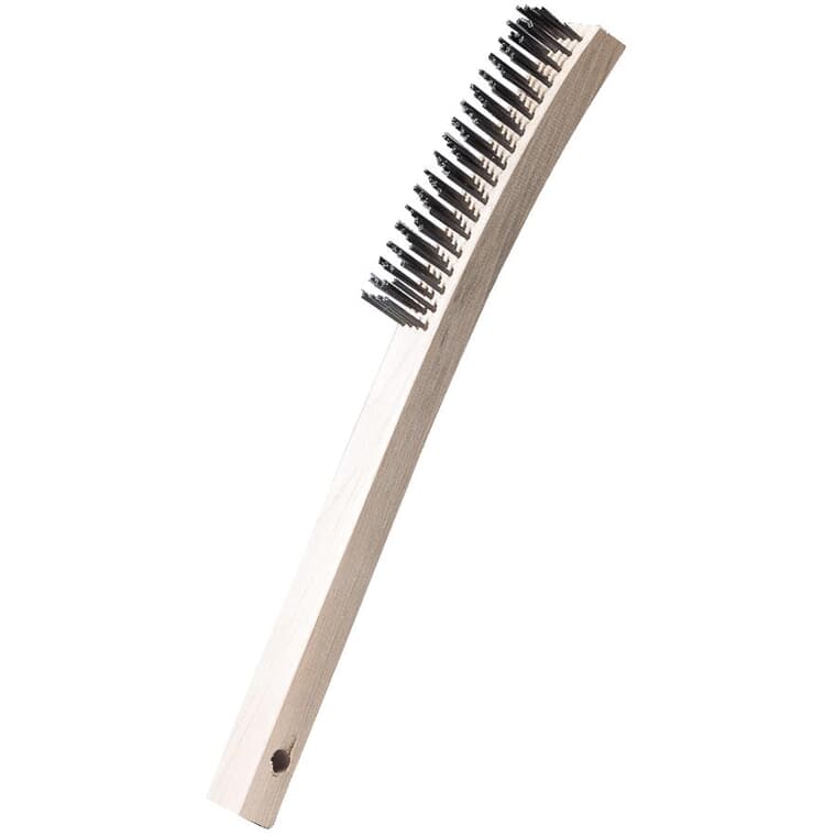 Wire Brush - 4 Rows x 19 Rows, with Handle