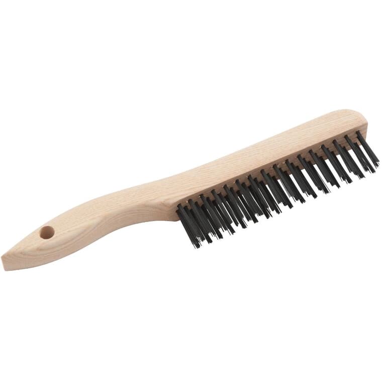 Wire Brush - 4 Rows x 16 Rows, with Shoe Handle
