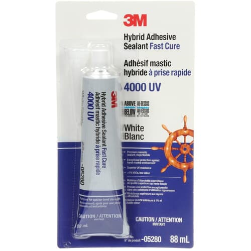 3M Marine Adhesive Sealant Fast Cure, 4200, White, 88-ml
