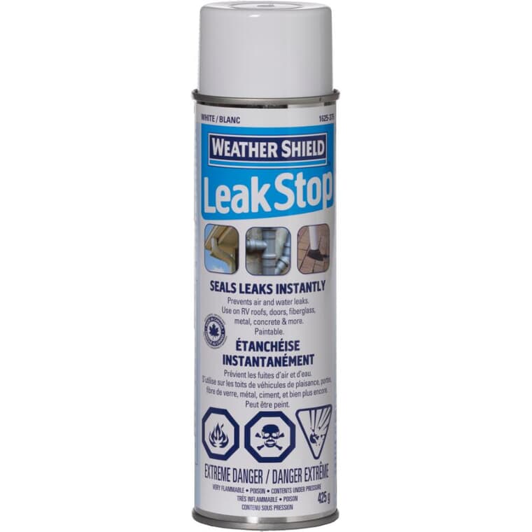 Scellant Leak Stop blanc pour fissure en vaporisateur, 425 g